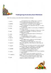 English Worksheet: Thanksgiving Day
