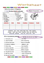 English Worksheet: Worksheet/Grammar / Reading Comprehension Task