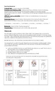 English Worksheet: SCIENCE TEACHING SEQUENCE-SENSES