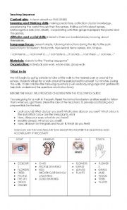 English worksheet: SCIENCE TEACHING SEQUENCE-SENSES