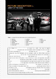 English Worksheet: Arrest at the dock. Picture description 1/5