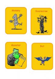 English Worksheet: Halloween flash cards 2