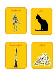 English Worksheet: Halloween flash cards