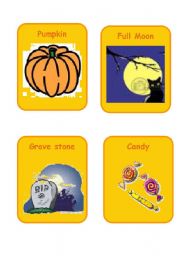 English Worksheet: Halloween flash cards 4