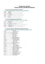 English Worksheet: Verb To Be