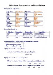 English Worksheet: Comparatives and Superlatives