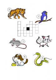 English worksheet: Animals - worksheet