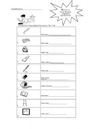 English worksheet: this and that