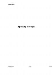 English Worksheet: Speaking Strategies