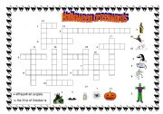 English Worksheet: HALLOWEEN CROSSWORDS !!!!