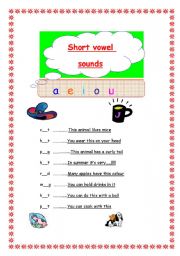 English Worksheet: Short vowel sound