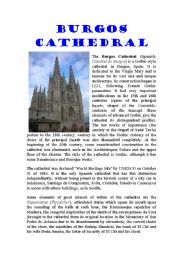 English worksheet: Burgos Cathedral