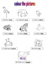 English Worksheet: COLOURING