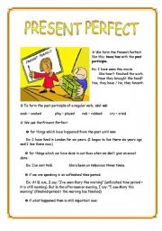 English Worksheet: Present Perfect: Grammar and exercises