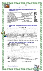 English Worksheet:  A test for advanced students 2