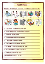 English Worksheet: past simple