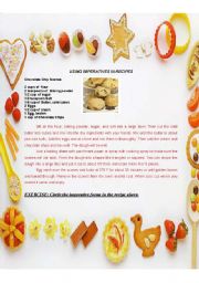 English Worksheet: THE USE OF IMPERATIVE IN RECIPES