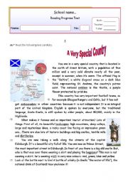 English Worksheet: A very special country (Scotland)