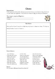 English worksheet: Chores