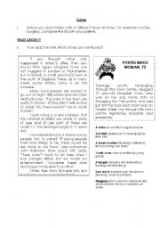 English Worksheet: Crime