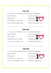 English Worksheet: listening song practice (3 exercises)