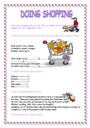 English Worksheet: Shopping