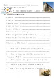 English Worksheet: London Science Museum webquest