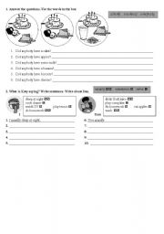 English worksheet: test