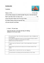 Finding Nemo woksheet Video