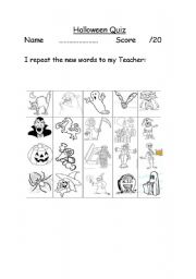 Halloween Vocabulary Quiz 