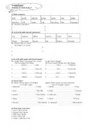 English worksheet: whose