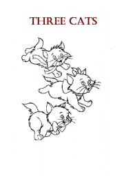English worksheet: Three cats