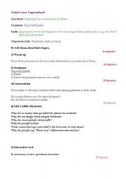 English Worksheet: Supernatural