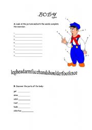 English worksheet: body