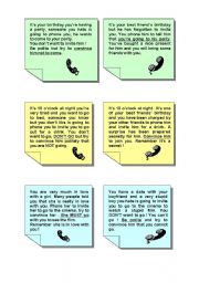 Past Tense Role Play Cards ESL Adults