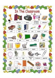 English Worksheet: In the classroom