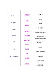 English worksheet: 3rd Person Matching Exercise