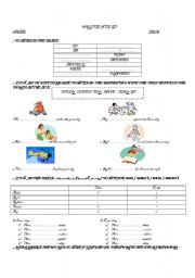 English worksheet: simple past test