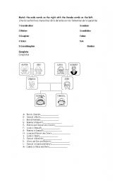 English Worksheet: Family members