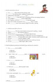 English worksheet: checking modals