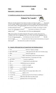 Test about Present perfect v/s simple past