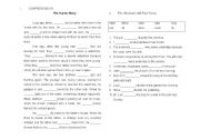 English worksheet: The Hunter COMPREHENSION with Simple Past Tense Exercise