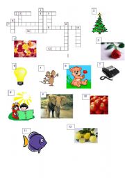 English worksheet: CROSSWORD