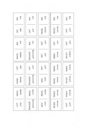 English Worksheet: Domino - Past Simple