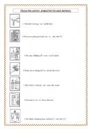 English worksheet: preposition