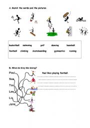 English Worksheet: likes-dislikes