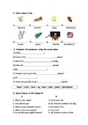 English worksheet: Diagnostic test