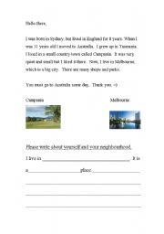 English worksheet: Reading Comprehension