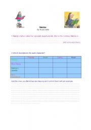 English Worksheet: Matilda