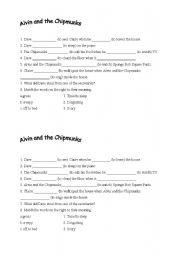 English worksheet: Alvin and the Chipmunks movie